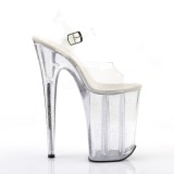 Transparent 23 cm Pleaser INFINITY-908MG chaussures  talons etincelle