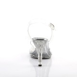 Transparent 9,5 cm IRIS-408 Strass Plateforme Talons Hauts