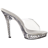 Transparent Strass Platform 13 cm LIP-101SDT Mules Talons Hauts