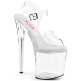 Transparent sandales plateforme 20 cm NAUGHTY-808 sandales talons hauts pleaser