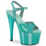 Turquoise 18 cm ADORE-709GP etincelle sandales avec plateforme