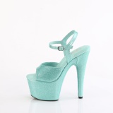 Turquoise 18 cm ADORE-709GP etincelle sandales avec plateforme