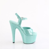 Turquoise 18 cm ADORE-709GP etincelle sandales avec plateforme