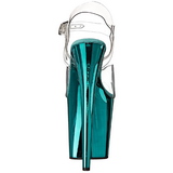 Turquoise 20 cm FLAMINGO-808 Chrome Plateforme Talons Hauts