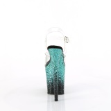 Turquoise 20 cm FLAMINGO etincelle sandales avec plateforme
