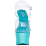 Turquoise Transparent 18 cm SKY-308 Plateforme Haut Talon