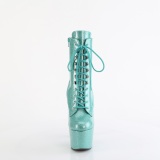 Turquoise glitter 18 cm pleaser bottines talons hauts femme