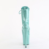 Turquoise glitter 20 cm pleaser bottines talons hauts femme