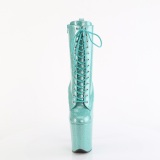 Turquoise glitter 20 cm pleaser bottines talons hauts femme