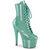 Turquoise pierre strass 18 cm ADORE-1020CHRS bottines talons hauts pleaser