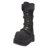 Vegan 11,5 cm BEAR-202 demonia plateforme bottes alternative noir