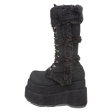 Vegan 11,5 cm BEAR-202 demonia plateforme bottes alternative noir