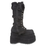 Vegan 11,5 cm BEAR-202 demonia plateforme bottes alternative noir