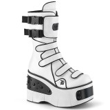 Vegan 11,5 cm KERA-108 demonia plateforme bottes alternative blanc