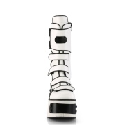 Vegan 11,5 cm KERA-108 demonia plateforme bottes alternative blanc