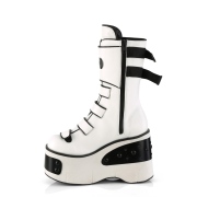 Vegan 11,5 cm KERA-108 demonia plateforme bottes alternative blanc