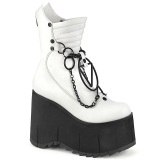 Vegan 11,5 cm KERA-130 demonia plateforme bottines alternative blanc