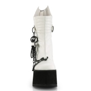 Vegan 11,5 cm KERA-130 demonia plateforme bottines alternative blanc