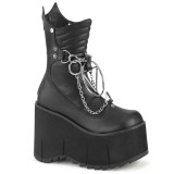 Vegan 11,5 cm KERA-130 demonia plateforme bottines alternative noir