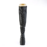 Vegan 13 cm CAMEL-300WC bottes cuissardes femme talons hauts chunky heels