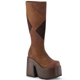 Vegan 13 cm Demonia CAMEL-280-2 bottes plateforme chunky talons pais