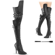 Vegan 13 cm SEDUCE-3080 bottes cuissardes femme talons hauts avec boucles