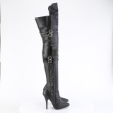 Vegan 13 cm SEDUCE-3080 bottes cuissardes femme talons hauts avec boucles