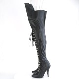 Vegan 13 cm SEDUCE-3082 bottes cuissardes femme talons hauts avec lacets