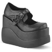 Vegan 13 cm VOID-38 demonia plateforme chaussure alternative noir