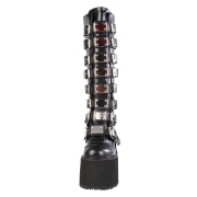 Vegan 14 cm SWING-815 plateforme bottes alternative  boucles noires