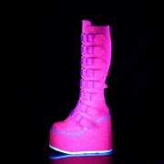 Vegan 14 cm SWING-815UV plateforme bottes alternative  boucles neon