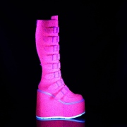 Vegan 14 cm SWING-815UV plateforme bottes alternative  boucles neon
