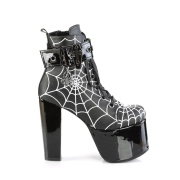 Vegan 14 cm TORMENT-51 demonia plateforme bottines alternative noir