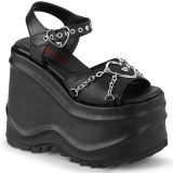 Vegan 15 cm Demonia WAVE-09 lolita sandale talon compens plateforme