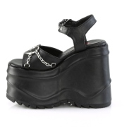 Vegan 15 cm Demonia WAVE-09 lolita sandale talon compensé plateforme