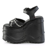 Vegan 15 cm Demonia WAVE-09 lolita sandale talon compens plateforme