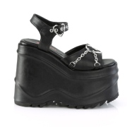 Vegan 15 cm Demonia WAVE-09 lolita sandale talon compens plateforme