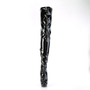 Vegan 15 cm SULTRY-4000 Noires bottes overknee femme