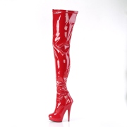 Vegan 15 cm SULTRY-4000 Rouge bottes overknee femme