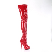 Vegan 15 cm SULTRY-4000 Rouge bottes overknee femme
