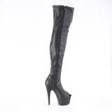 Vegan 18 cm ADORE-3011 bottes overknee bout ouvert plateforme