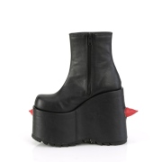 Vegan 18 cm SLAY-77-2 Demonia plateforme bottines alternative noir