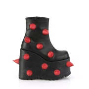 Vegan 18 cm SLAY-77-2 Demonia plateforme bottines alternative noir