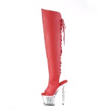 Vegan 18 cm SPECTATOR-3019 Rouge bottes overknee femme
