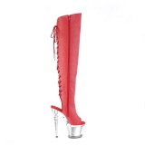 Vegan 18 cm SPECTATOR-3019 Rouge bottes overknee femme