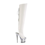 Vegan 18 cm SPECTATOR-3019 bottes overknee femme blanc