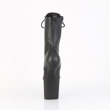 Vegan 20 cm CRAZE-1040 Heelless bottines pony talons noires