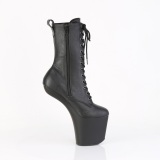 Vegan 20 cm CRAZE-1040 Heelless bottines pony talons noires