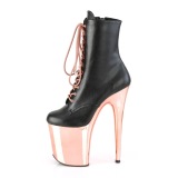 Vegan 20 cm FLAMINGO-1020 Bottines Plateforme Chrome Dore