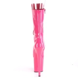 Vegan 20 cm FLAMINGO-1051 bottes plate-forme et bout ouvert pink